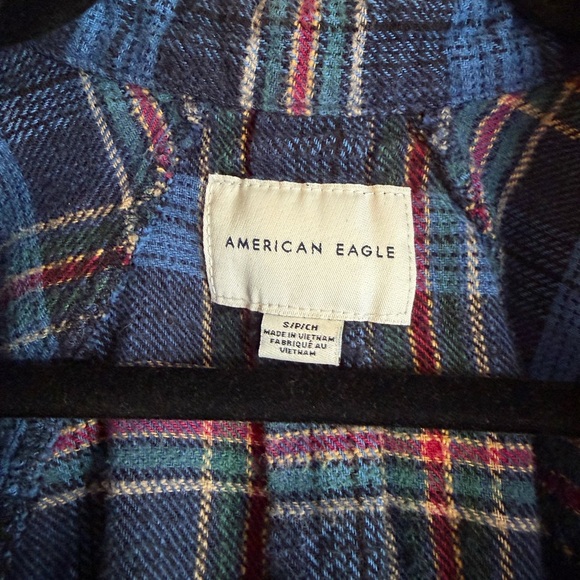 American Eagle Multicolor Plaid Shirt Button Up Flannel - Picture 2 of 4